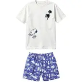 Gisela Pyjama kort navy / offwhite
