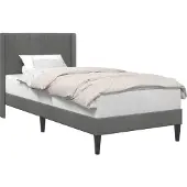 vidaXL Bedframe met hoofdeinde Donkergrijs 90 x 200 cm Fluweel