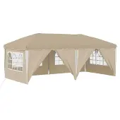 vidaXL Pop-up Feesttent 575 x 288 x 245 cm Crèmekleurig