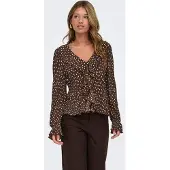 ONLY Blouse 'ONLKafie' bruin / wolwit