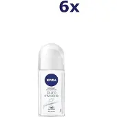 Nivea Pure Invisible Anti-transpirant Deo Roller - 72u Actieve Bescherming - 0% Alcohol - Voordeelverpakking - 6 x 50 ml