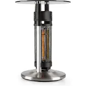 Blumfeldt Primal Heat 65 bijzettafel koolstof IR verwarmingselement 1200W LED 65cm glas