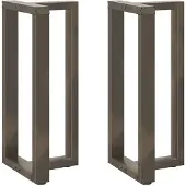 vidaXL Bartafelpoten 2 st T-vormig 50x35x(90-91) cm staal naturel