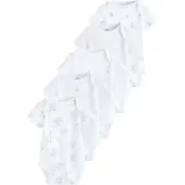 Next Rompertje/body lichtblauw / lichtgrijs / pasteloranje / wit
