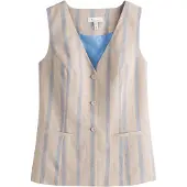 Next Gilet beige / lichtblauw