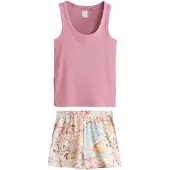 Next Korte pyjama lichtblauw / lichtoranje / pink / poederroze