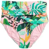Next Bikinibroek groen / lichtgroen / koraal / rosa