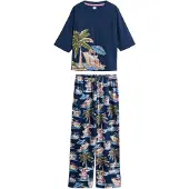 Next Pyjama crème / navy / mokka / olijfgroen