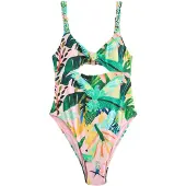 Next Badpak turquoise / groen / koraal / rosa