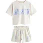 Next Nachtkledij 'Wicked' blauw / lichtgroen / sering / wit