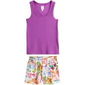 Next Korte pyjama lila / oranje / pink / wit