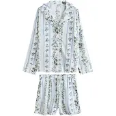 Next Pyjama crème / pastelblauw / donkergroen