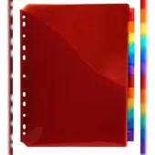 Exacompta 10x Tabbladen PP met L map en etikettenhouder - 12 tabs - A4 maxi - Geassorteerd - 4844E