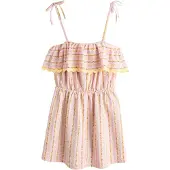 Next Jumpsuit geel / donkergroen / oranje / rosa