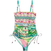 Next Badpak blauw / groen / oranje / pink