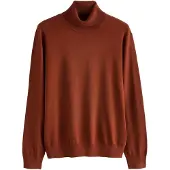 Next - Heren - EDIT Gebreid poloshirt met lange mouwen en rolkraag - Rood