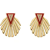 IZIA Oorbellen goud / rood
