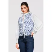 OMBRE Bodywarmer blauw / wit