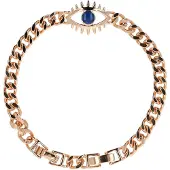 IZIA Armband blauw / rose-goud