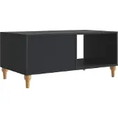 vidaXL Salontafel Zwart 90 x 50 x 40 cm Bewerkt hout