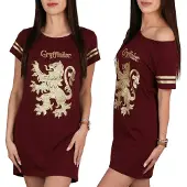 Sarcia.eu Harry Potter Gryffindor Damesnachtjapon, damespyjama 100% katoen, zomerslaaphemd