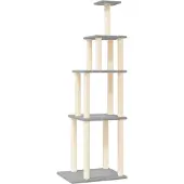 Syfax Kattenmeubel met sisal krabpalen 183 cm lichtgrijs