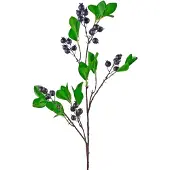 Easyplants | Kunsttak Berry 76 cm paars | Zijde | Nepbloemen | paars | Onderhoudsvrij | Kant-en-klaar