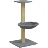 Syfax Kattenmeubel met sisal krabpaal 74 cm lichtgrijs