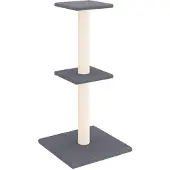 Syfax Kattenmeubel met sisal krabpalen 73 cm donkergrijs