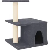 Syfax Kattenmeubel met sisal krabpalen 48 cm donkergrijs