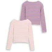 Tom Tailor Shirt saffier / lichtoranje / rosa / wit