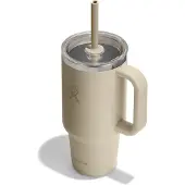 Hydroflask - Travel Tumbler Clear Lid - Isoleerbeker 946 ml, beige