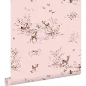 ESTAhome behang hertjes roze - 50 x 900 cm - 131429