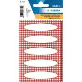 Herma Etiket 3639 keuken ruit rood - 7 stuks