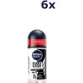 Nivea 6x men Anti-Transpirant Roll-on Black & White Invisible 50ML