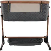 Qute Q-wiggle electric Co-Sleeper antra - walnut