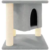 Syfax Kattenmeubel met sisal krabpalen 37 cm lichtgrijs
