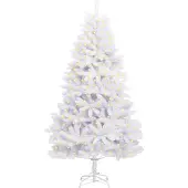 vidaXL Kunstkerstboom met 300 LED Wit 210 cm PVC en Metalen