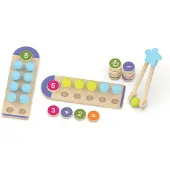 Learning Resources houten tel- en matchset educatief speelgoed. - 3+
