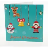 Wizardi Diamond Painting Joyous Christmas kerstkaart