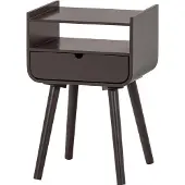 Woood Nils Nachtkastje/ Bijzettafel - Hout - Donkerbruin - 54x36x30