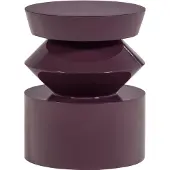 Woood Auren Bijzettafel - Hout - Hoogglans Paars/Bruin