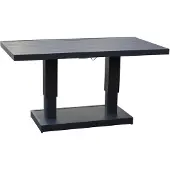 AVH-Collectie Saigon dining tuintafel aluminium antraciet in hoogte verstelbaar 136x72xH51/78 cm