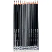 Bruynzeel teens hb grafietpotlood met gumtip set 12