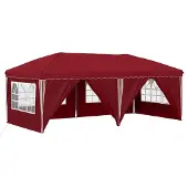 vidaXL Pop-up Feesttent 575 x 288 x 245 cm Bordeauxrood