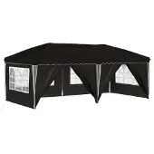 vidaXL Opklapbare feesttent, 575 x 288 x 245 cm, zwart