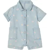 Vertbaudet Denim combishort babymeisjes