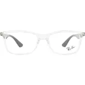 Ray-Ban Rechthoekige Transparante en Zwarte Unisex Vrouwen Brilbonnen
