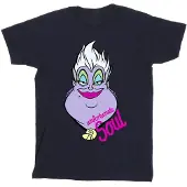Disney Heren Schurken Ursula Ongelukkige Ziel T-Shirt (Marineblauw)