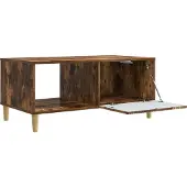 vidaXL Salontafel Gerookt eiken 90 x 50 x 40 cm Bewerkt hout